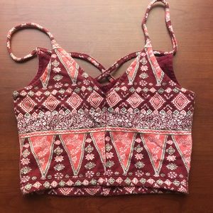 Patterned Crop Top